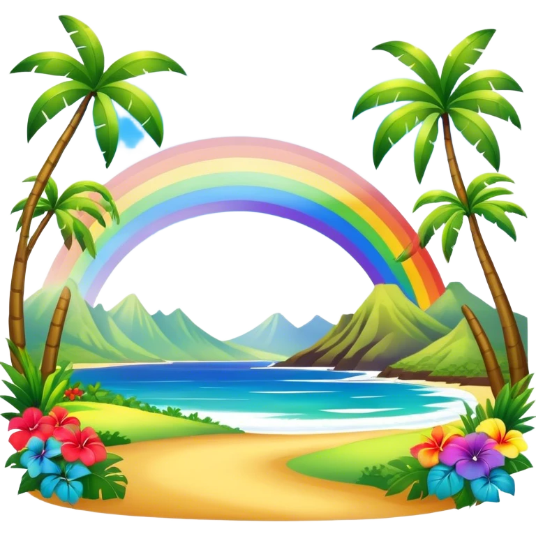 Hawaii rainbow emoji