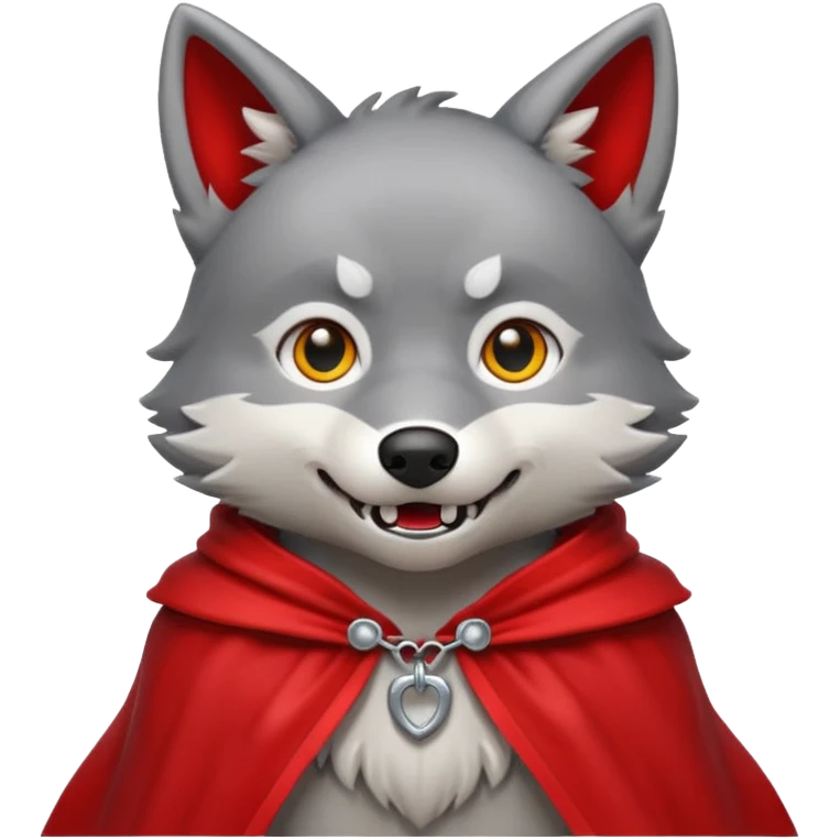 Vampire Pet, Tiny wolf in red collar cloak emoji