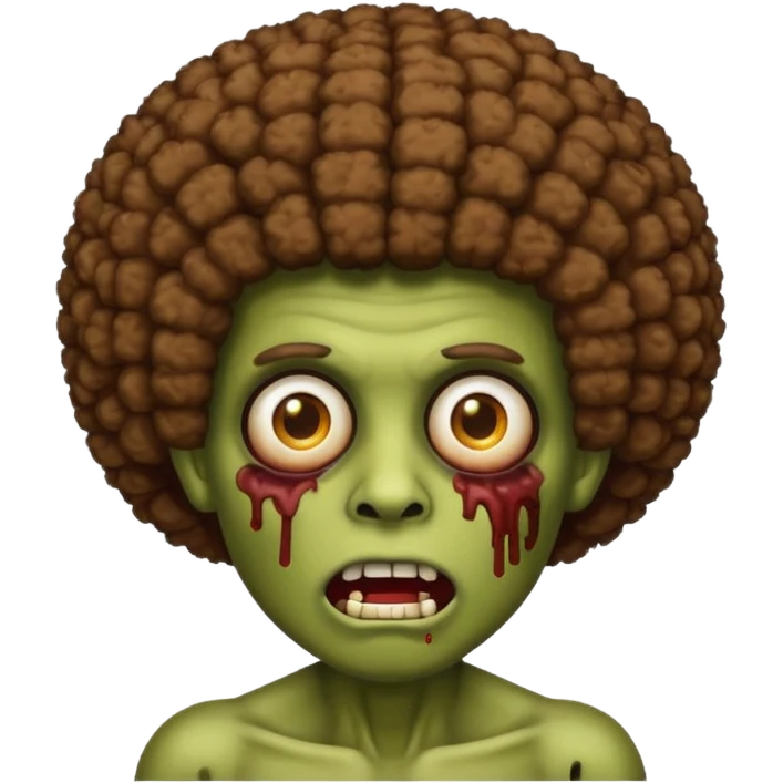 Emoji zumbi afro emoji