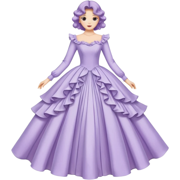 Lilac pastel purple ball gown vintage dress  emoji