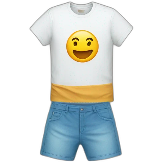 T-shirt and shorts emoji