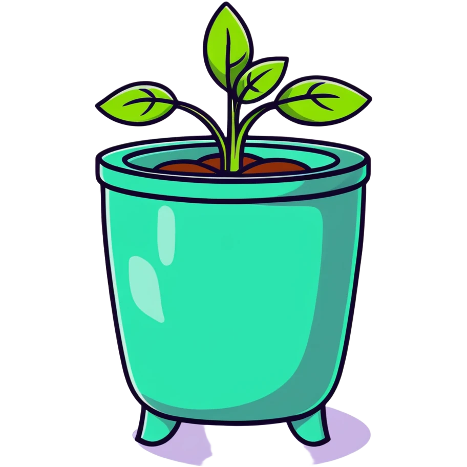 Young Plectranthus Verticillatus sprouts with circular coin-shaped leaves in a modern metallic planter emoji