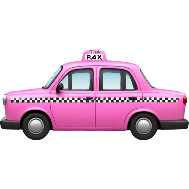 Pink taxi emoji