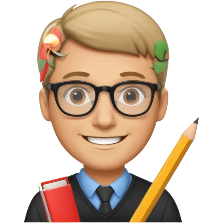 Sticker “male teacher planning day” emoji