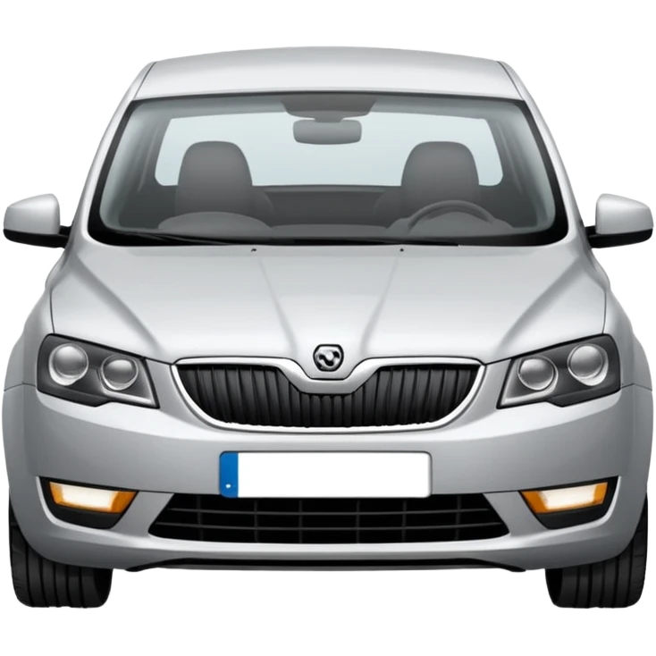 Stříbrné Auto škoda octavia emoji