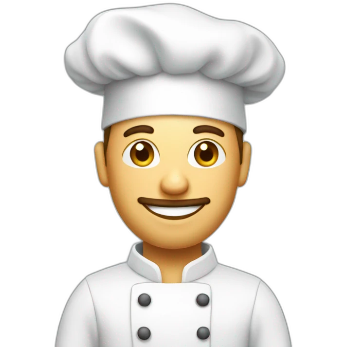 french chef with croissant emoji