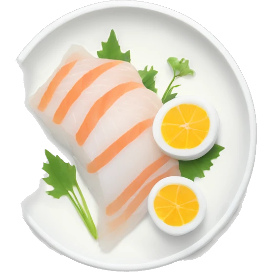 white sashimi with sake emoji