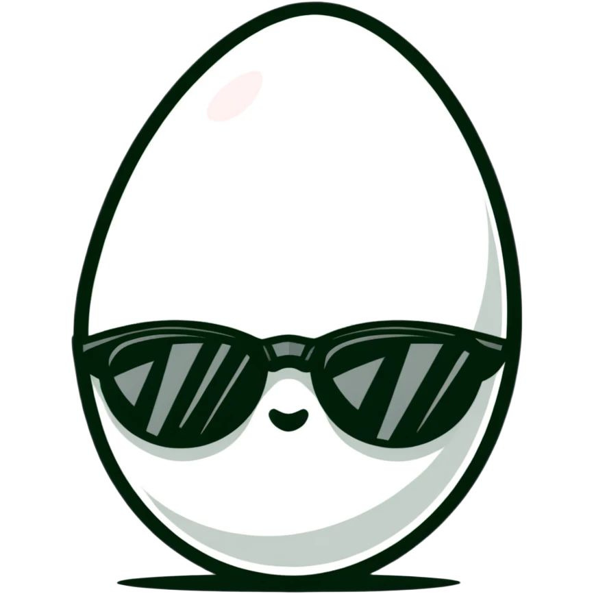 egg with sunglasses emoji