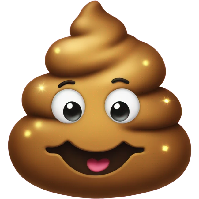 A poo with sparkles  emoji