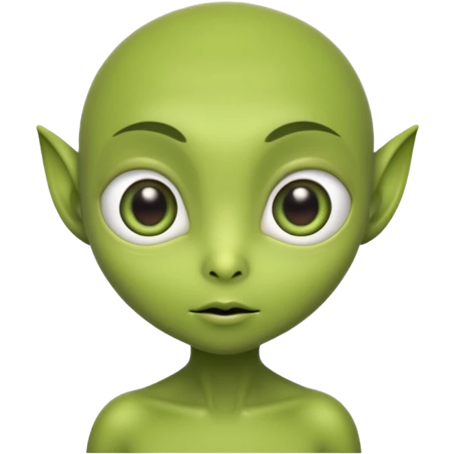 cute green alien emoji