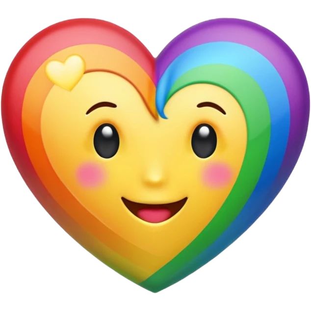 Corazon de arcoiris emoji
