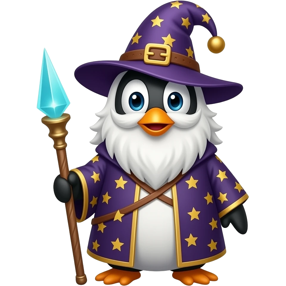 Penguin Wizard emoji