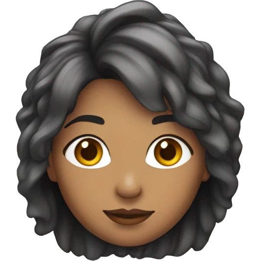 Mulher cabelo cacheado curto emoji
