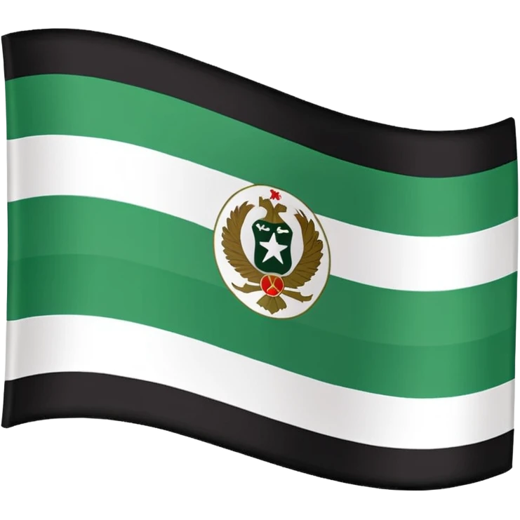 Make the flag of the Ural Republic, white, green, black emoji