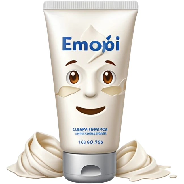 hand cream tube that is empty and crumpled, very wrinkled, cap still on, looks used up emoji