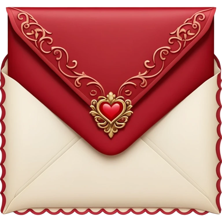 Love letter dark red emoji