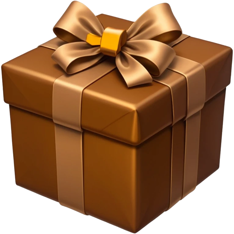 brown present with brown bow emoji