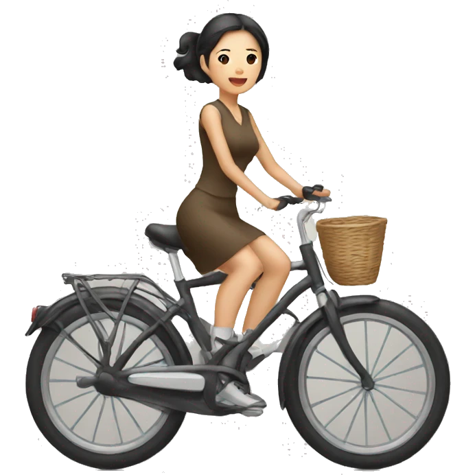 an asian women on a bicycle emoji