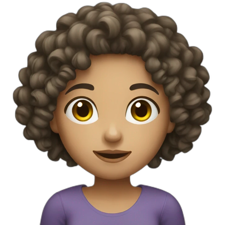 Curly European Girl who hold money emoji