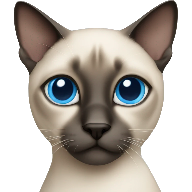 Siamese cat with blue eyes who is chunky  emoji