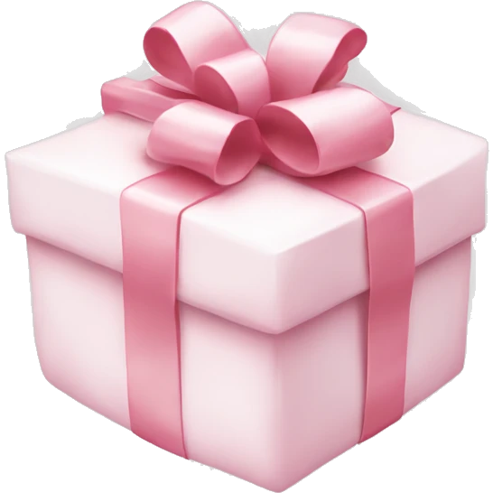 Light pink Christmas gifts under a white Christmas tree  emoji