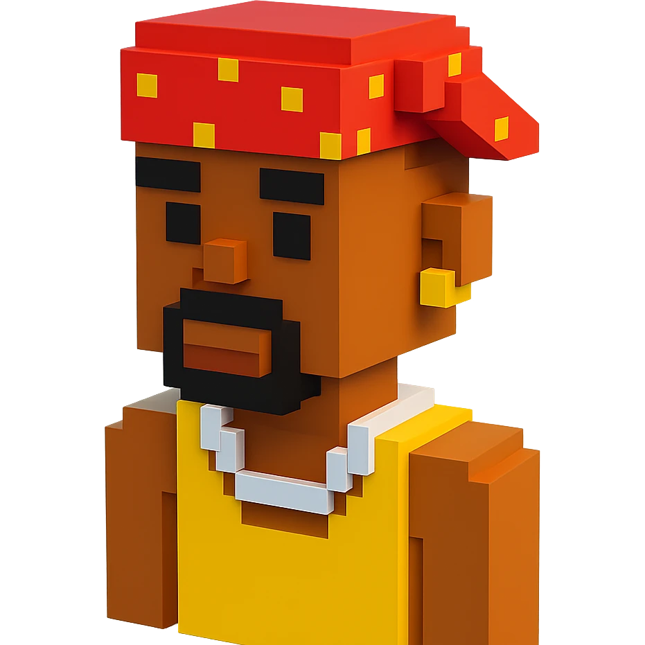 репер 2Pac, no background  emoji