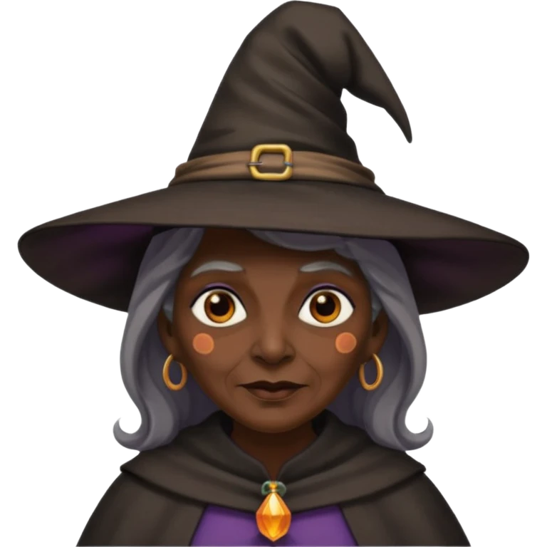 dark old witch with witch hat emoji
