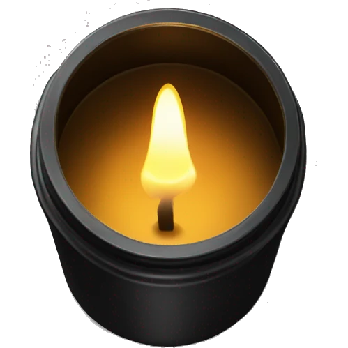 Candle in black metal jar emoji