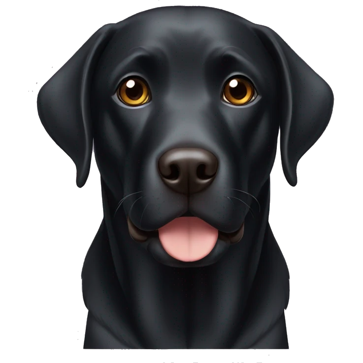 black labrador with brown eyes emoji