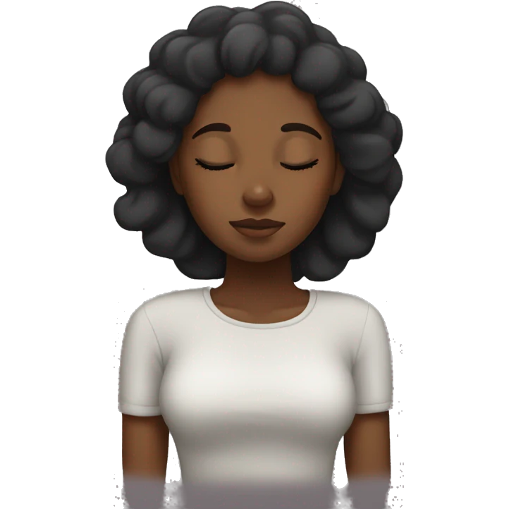 Black girl sleeping emoji