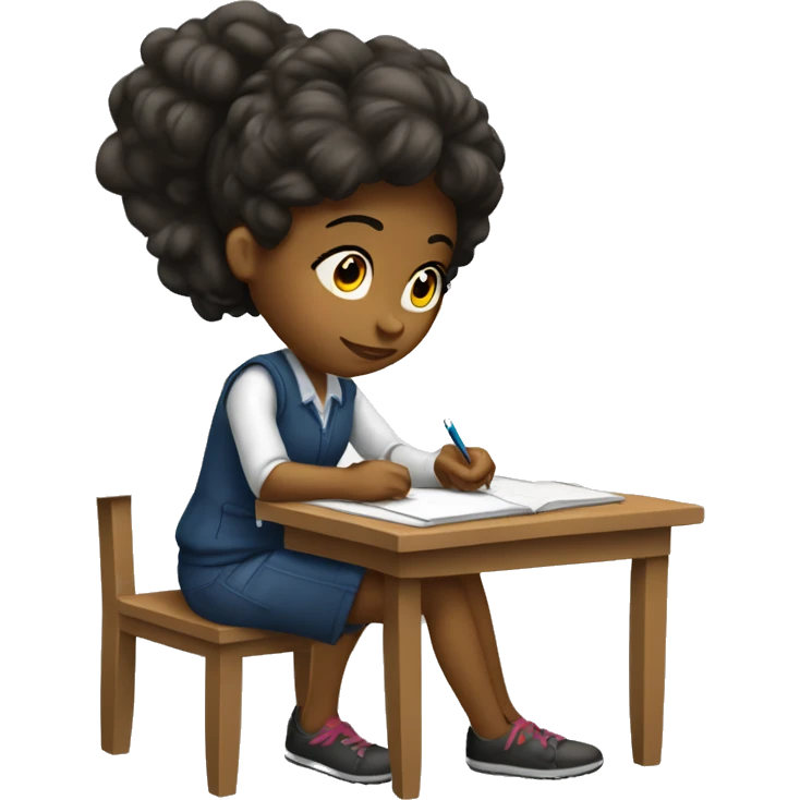 studing girl doing her homework emoji