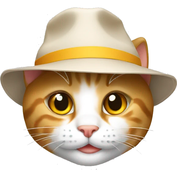 kitty with student hat emoji