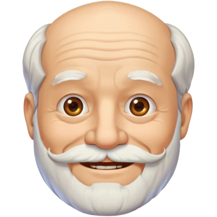 bearded old man, smiling emoji