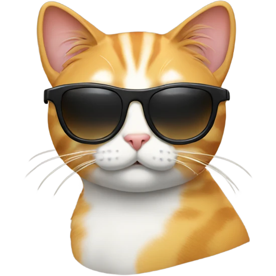 Cat with sunglasses emoji