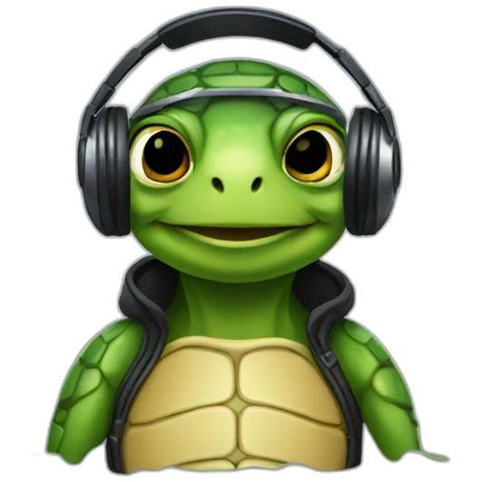 Dj turtle emoji