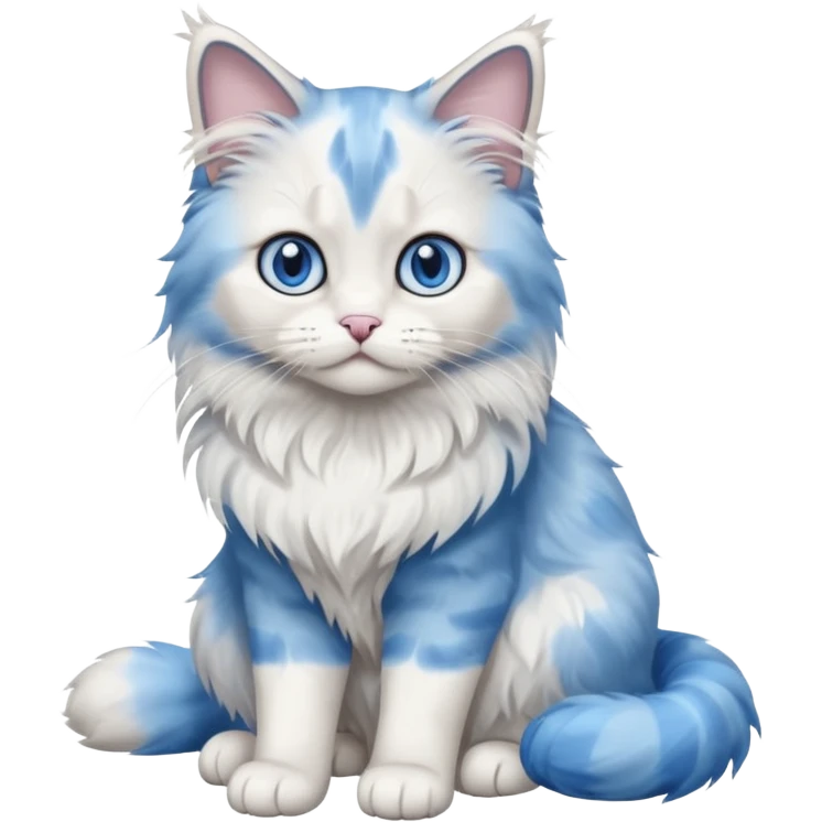 Full body Blue white ragdoll cat  emoji