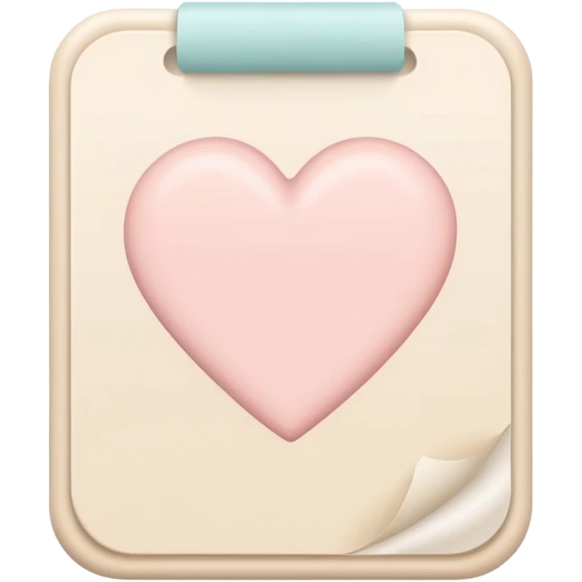 Cream to do list with pastel beige heart in the centre  emoji