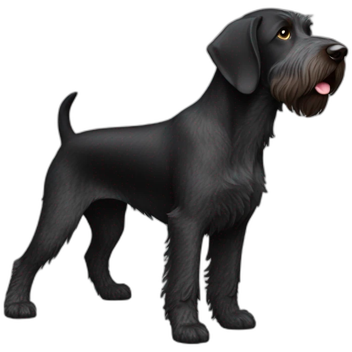 black german wirehaired pointer dog emoji