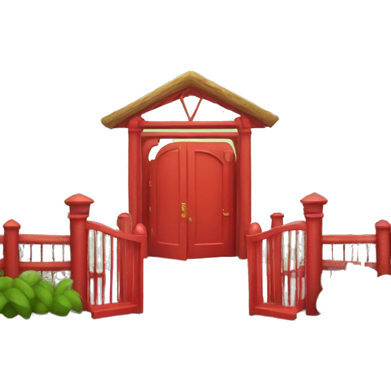 Red zoo entrance  emoji