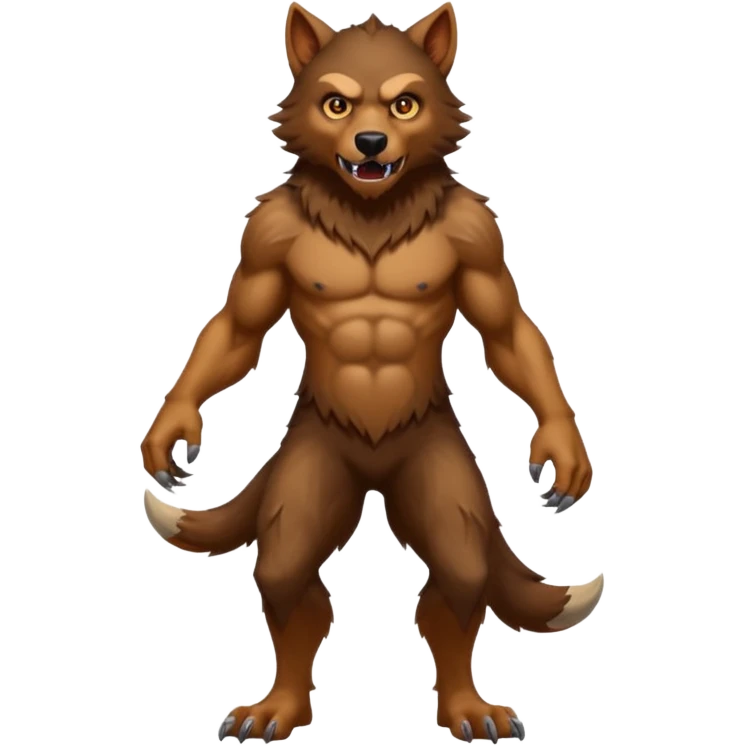 Create an emoji of Werewolf full bodied emoji
