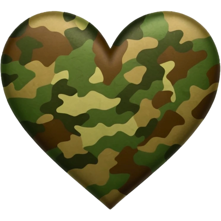 Camo heart emoji