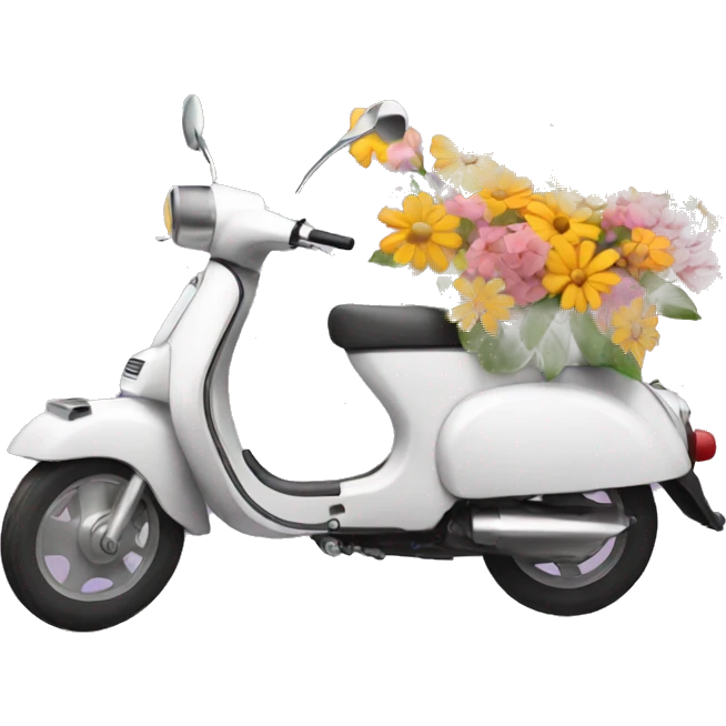 Moped with flowers  emoji