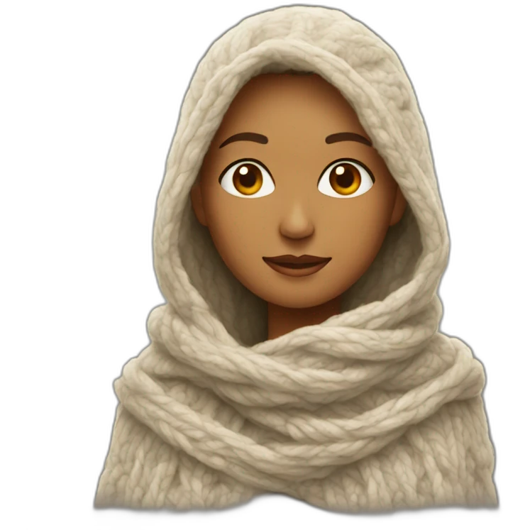 a woman in a wool shawl emoji