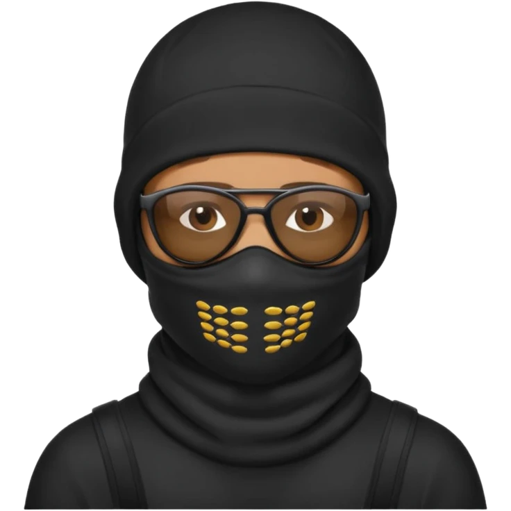 man in balaclava and sunglasses emoji