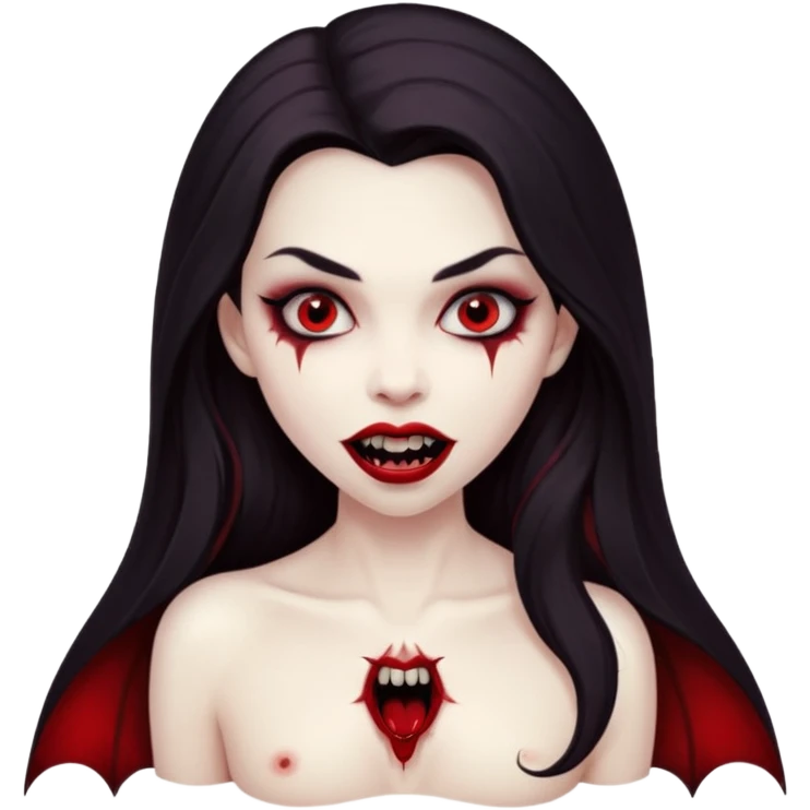 a nude vampire showing her vagina emoji