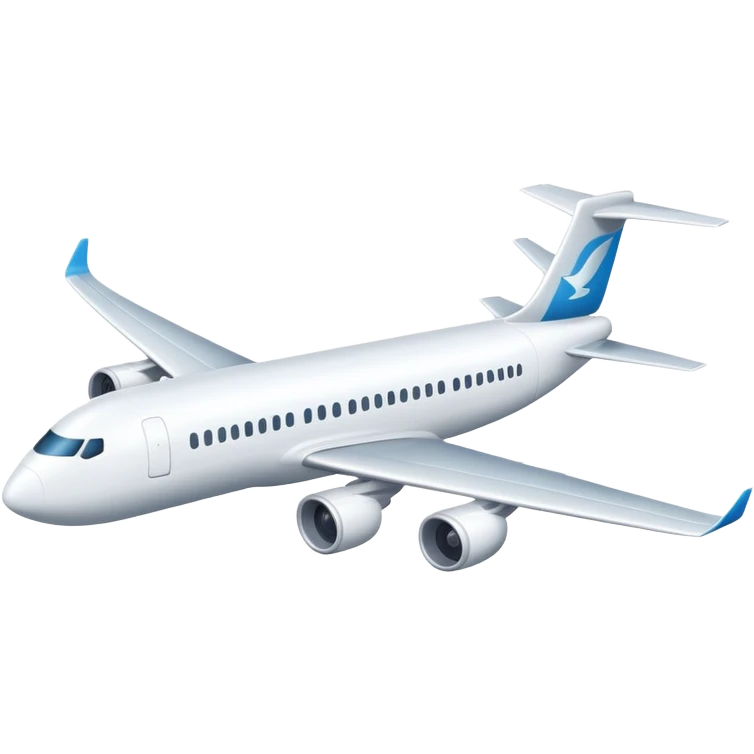 Commercial passenger airplane with wings emoji