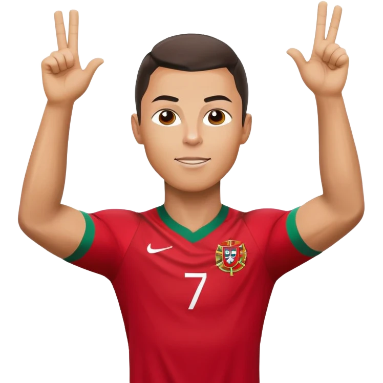 cristiano ronaldo in portugal jersey siu goal ceöebration emoji
