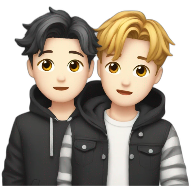 Jimin with his boyfriend emoji