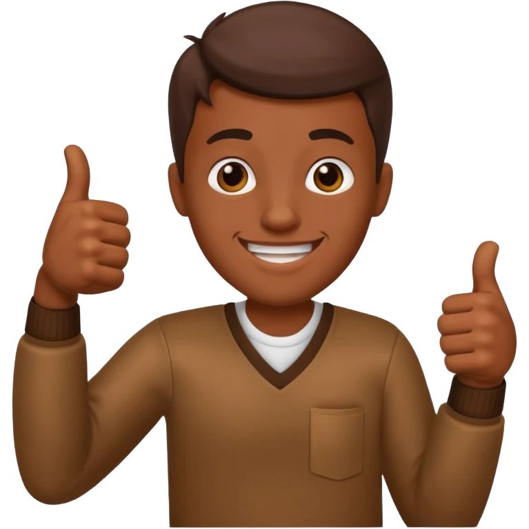 Buat gambar those bad tings guy dari sml yg sedang senang dan berikan jempol emoji