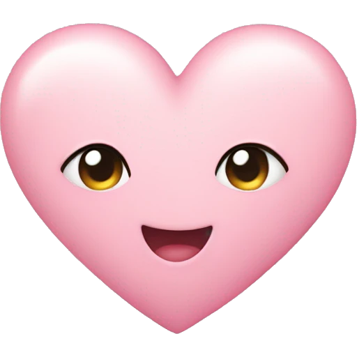 Cute light pink heart  emoji
